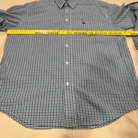 Aeropostale Classic Fit Blue Checker Shirt Mens Size L - Picture 9 of 14